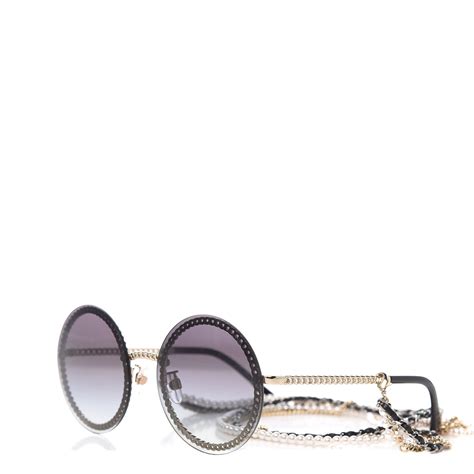 round chanel sunglasses with chain|Chanel Chain.